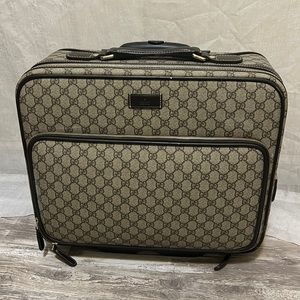 Gucci Monogram Beige and Brown Travel Bag